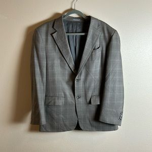 Oscar de la Renta Gray Plaid Blazer